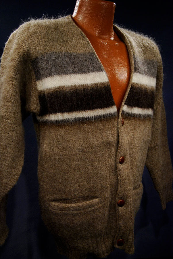 Men's Icelandic Wool Cardigan Sweater by Hilda Ltd. [#151-004]