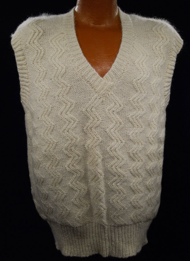 New Zealand Mohair V-Neck Sweater Vest by Tirorra [#157-003]