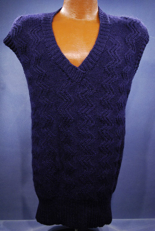 New Zealand Mohair V-Neck Sweater Vest by Tirorra [#157-003]