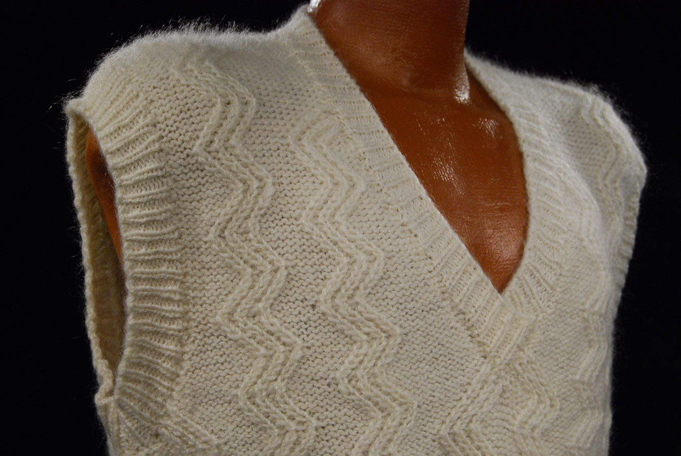 New Zealand Mohair V-Neck Sweater Vest by Tirorra [#157-003]