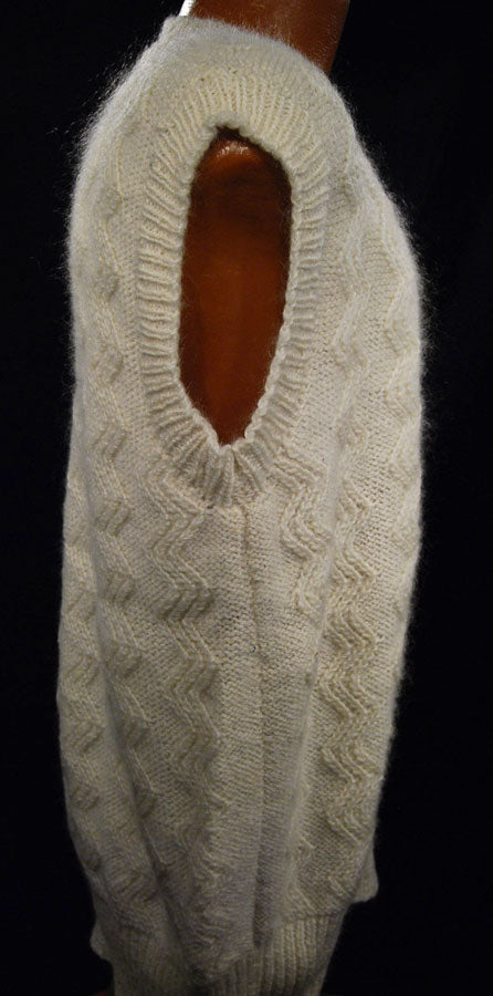 New Zealand Mohair V-Neck Sweater Vest by Tirorra [#157-003]