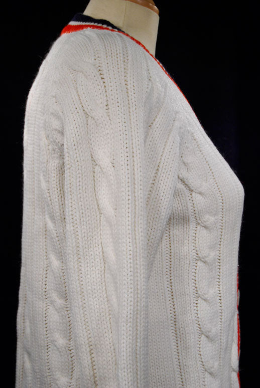 Woman's Retro Cardigan Tennis Sweater [#183-004]