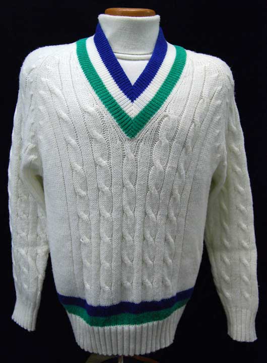 Men's Classic Retro Izod Tennis Sweater Blue/Green [#198-004]