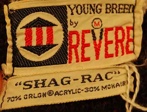 Retro Shaggy Plaid Mohair V-Neck Sweater by Shag-A-Rac Young Breed - Revere [#342-001]