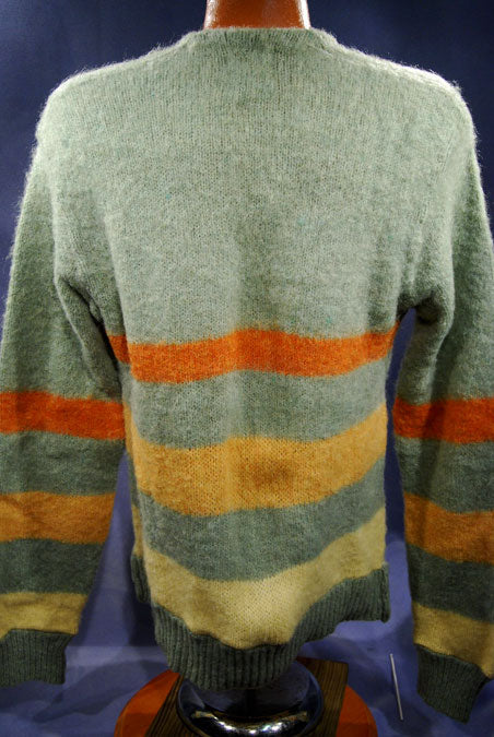 Retro Light-green Mohair V-Neck Sweater by Ramco Sportswear [#400-098]