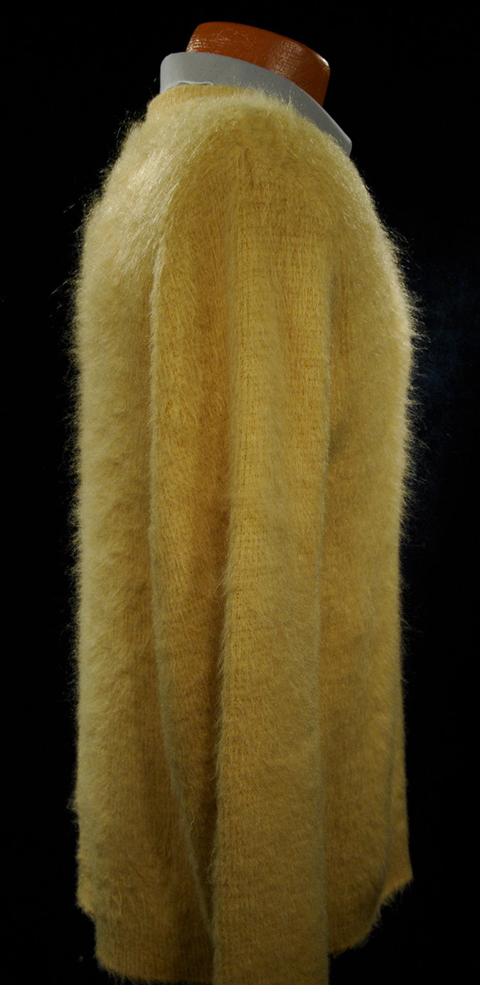 Retro Yellow Original Mohair V-Neck Sweater by Campus [#500-053]