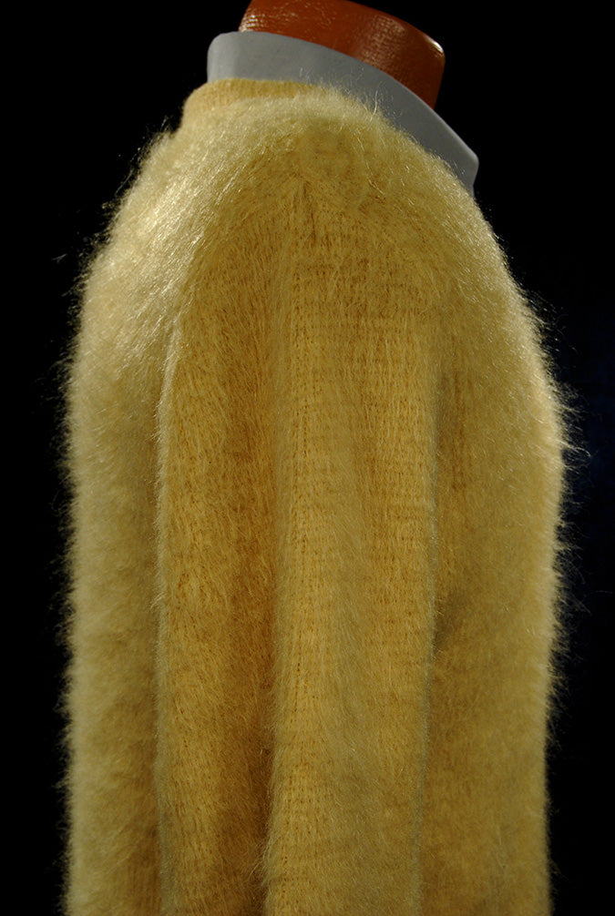 Retro Yellow Original Mohair V-Neck Sweater by Campus [#500-053]