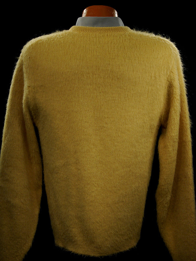 Retro Yellow Original Mohair V-Neck Sweater by Campus [#500-053]