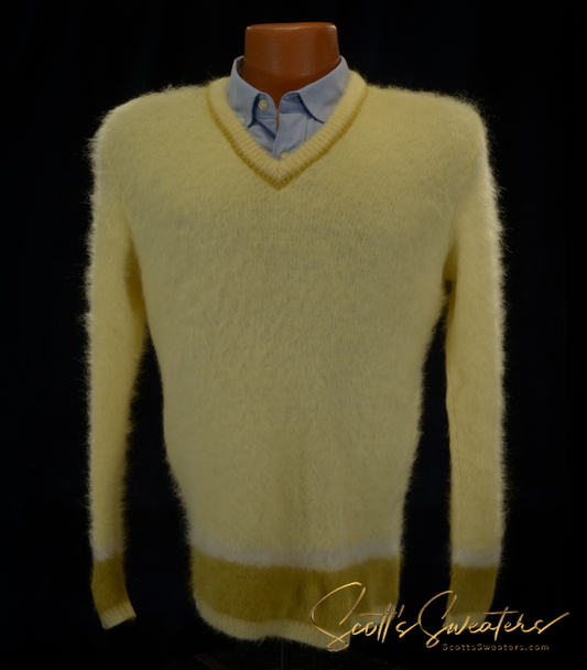 600-004 Retro Classic Original Mohair V-Neck Sweater by Jantzen