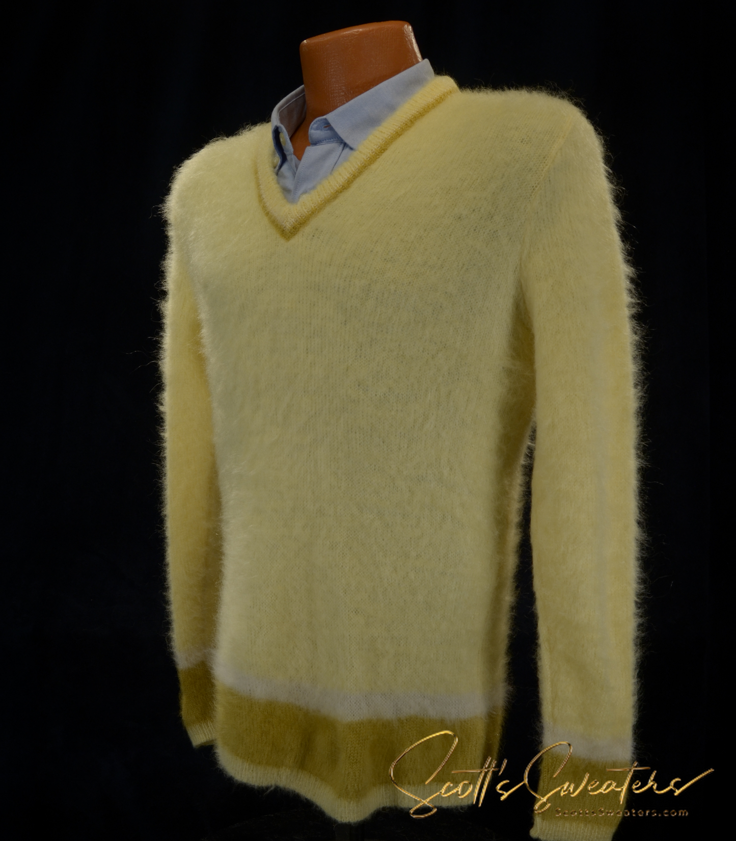 600-004 Retro Classic Original Mohair V-Ausschnitt Pullover von Jantzen