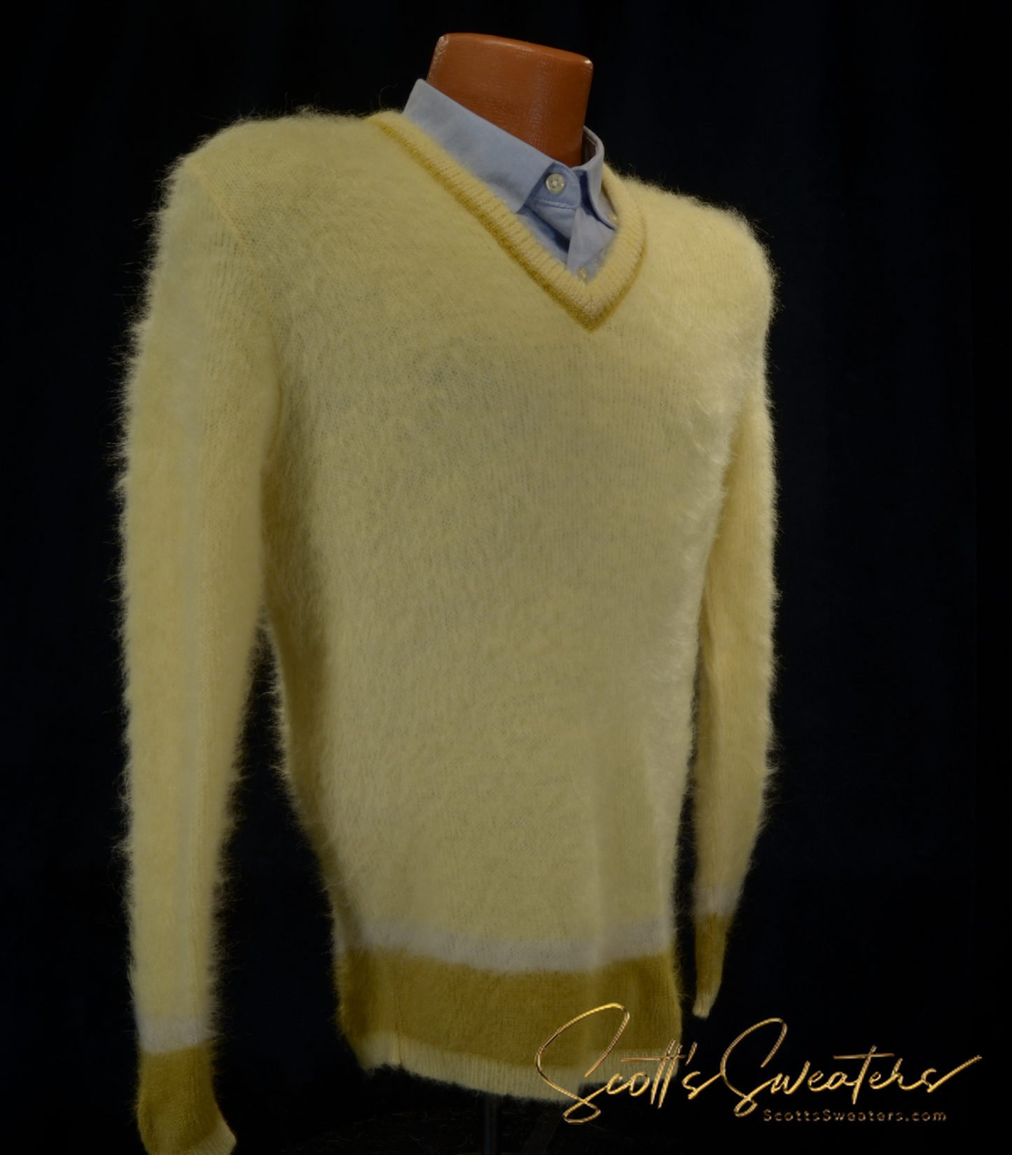 600-004 Retro Classic Original Mohair V-Ausschnitt Pullover von Jantzen