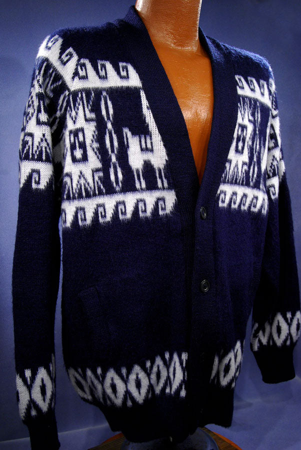 Men's Soft Alpaca Cardigan Sweater [#600-095]