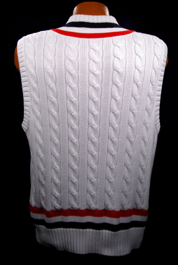 Men's USA Olympics Cable-Knit Sleeveless Tennis Sweater Vest by Polo Ralph Lauren [#601-059NP]