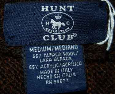 Men's Soft Bronze Colored Alpaca V-neck Sweater by Hunt Club [#604-050]