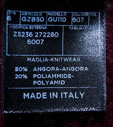 606-019 GUCCI メンズ クルーネック アンゴラ セーター