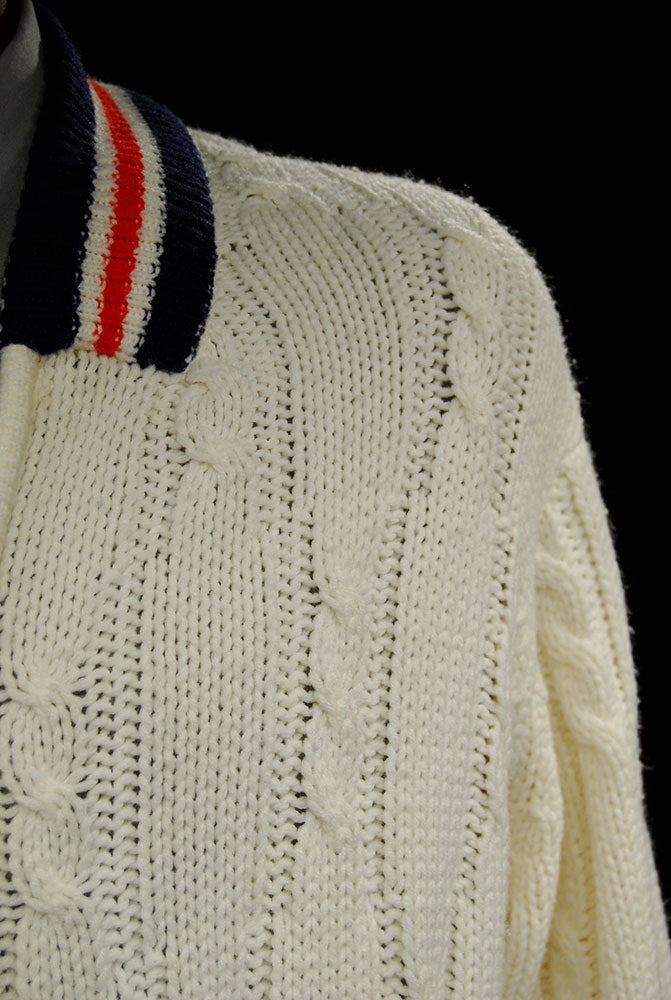 Men's Classic Zipper-font Cardigan Tennis Sweater [#607-056]