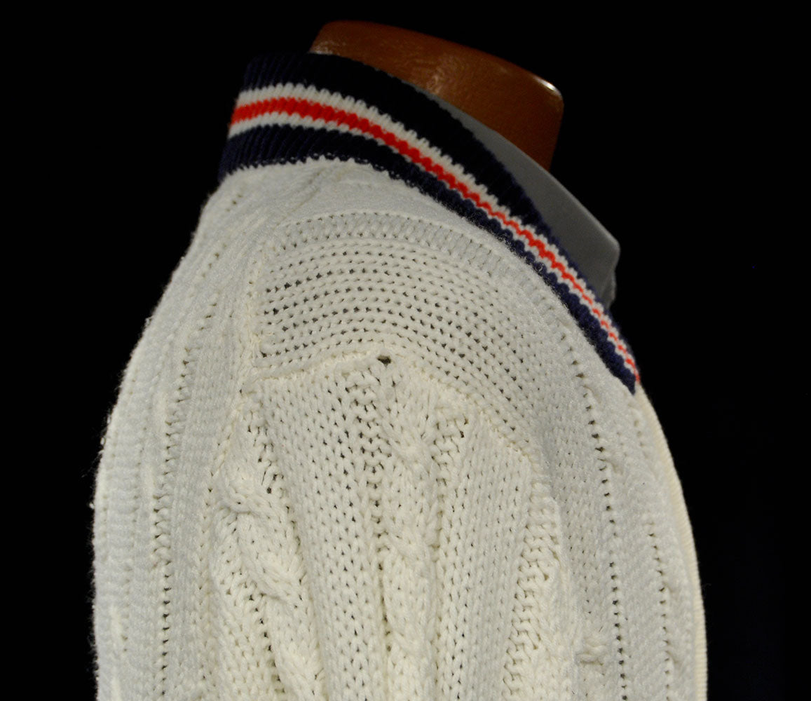 Men's Classic Zipper-font Cardigan Tennis Sweater [#607-056]