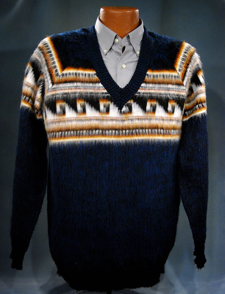 Men's Alpaca V-Neck Sweater [#607-072]