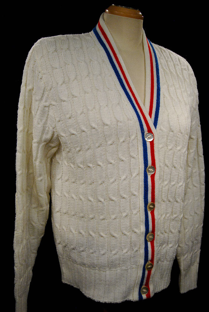 Woman's Retro Cardigan Tennis Sweater by Orlon Sayelle [#607-080]