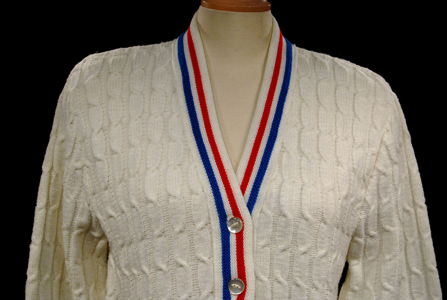 Woman's Retro Cardigan Tennis Sweater by Orlon Sayelle [#607-080]