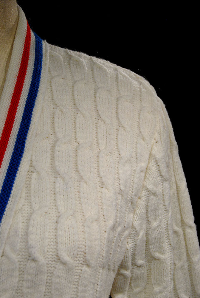 Woman's Retro Cardigan Tennis Sweater by Orlon Sayelle [#607-080]