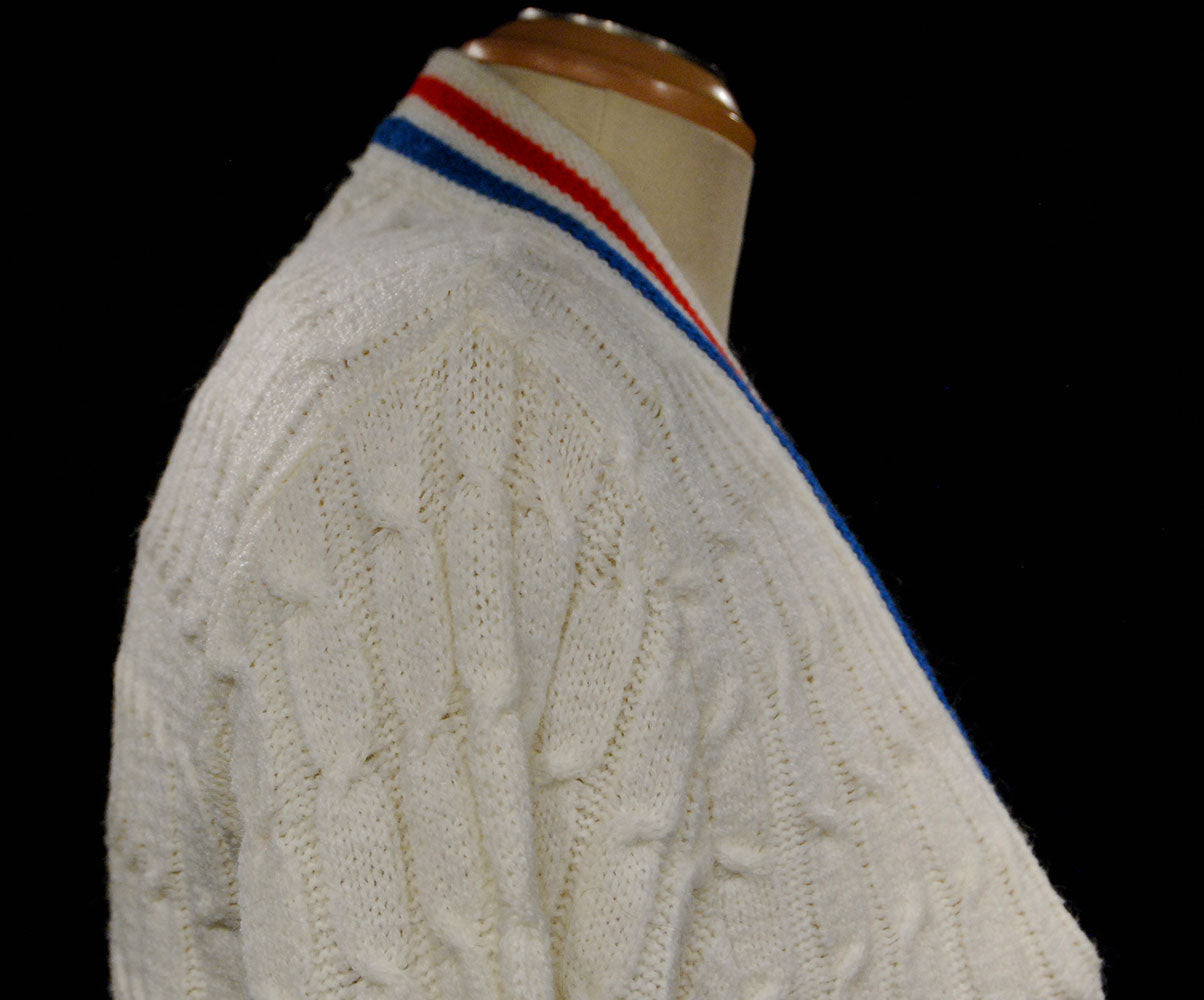 Woman's Retro Cardigan Tennis Sweater by Orlon Sayelle [#607-080]