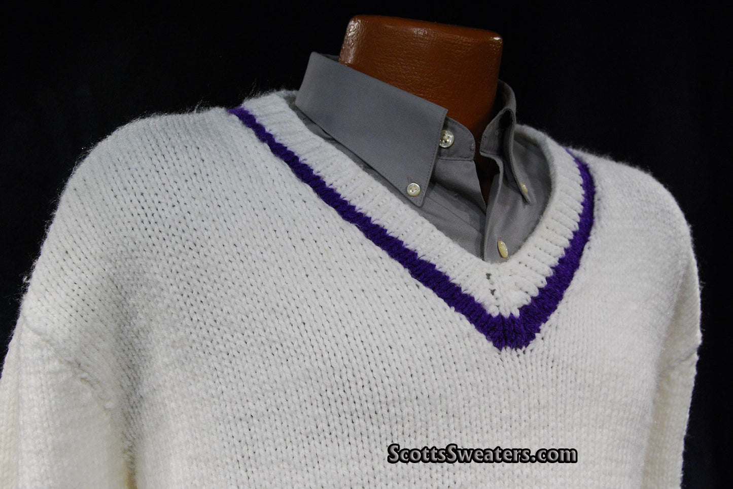 Men's Sporty V-neck Pullover Tennis/Cricket Sweater [#609-055]