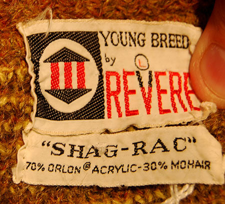 Retro Shaggy Plaid Mohair V-Neck Sweater by Shag-A-Rac Young Breed - Revere [#609-068]