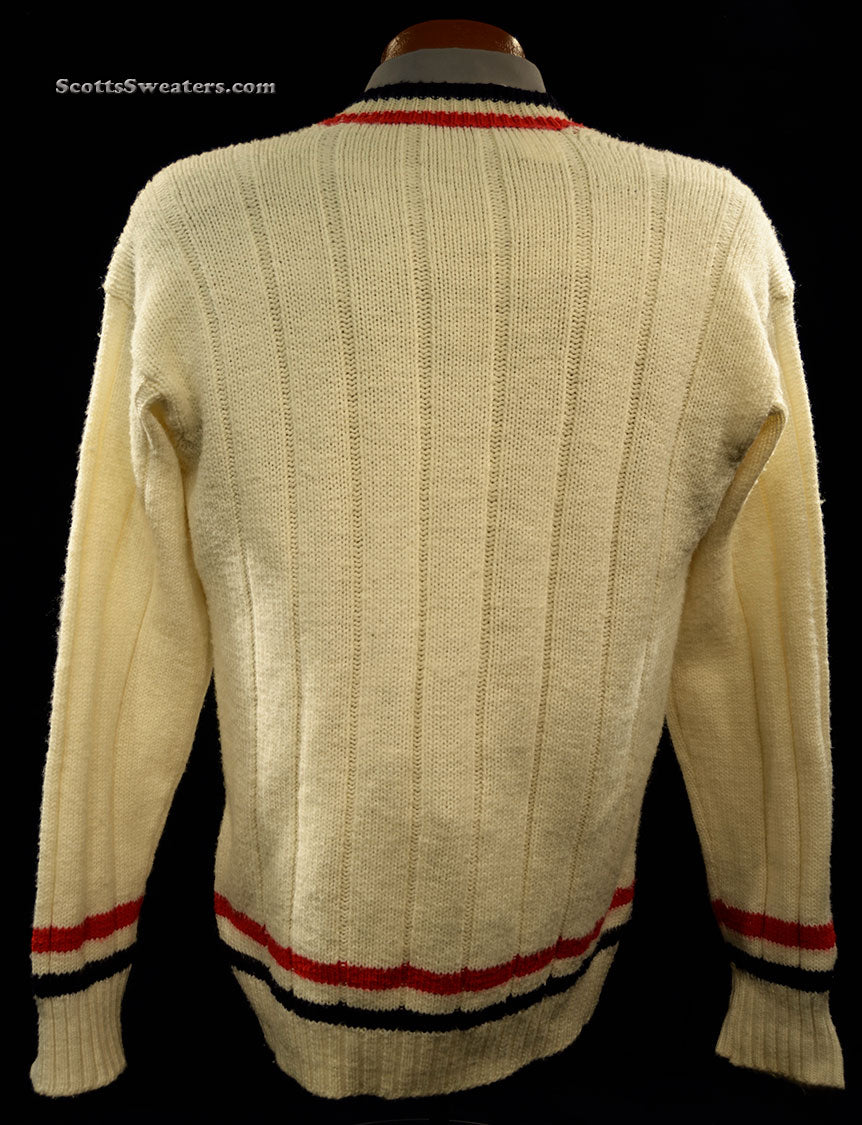 Men's Classic V-neck Pullover Tennis Sweater [#610-024]