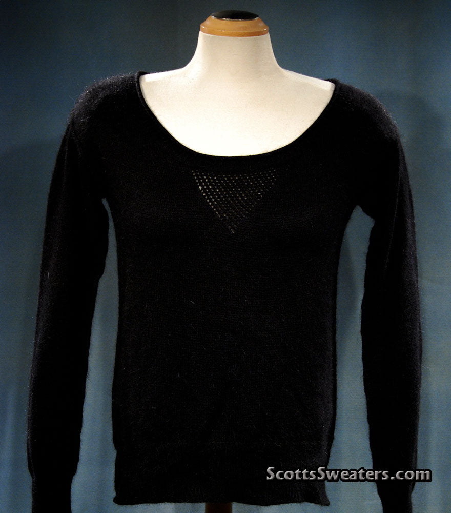 Woman's Angora Scoop Neck Sweater by Moda Intl.