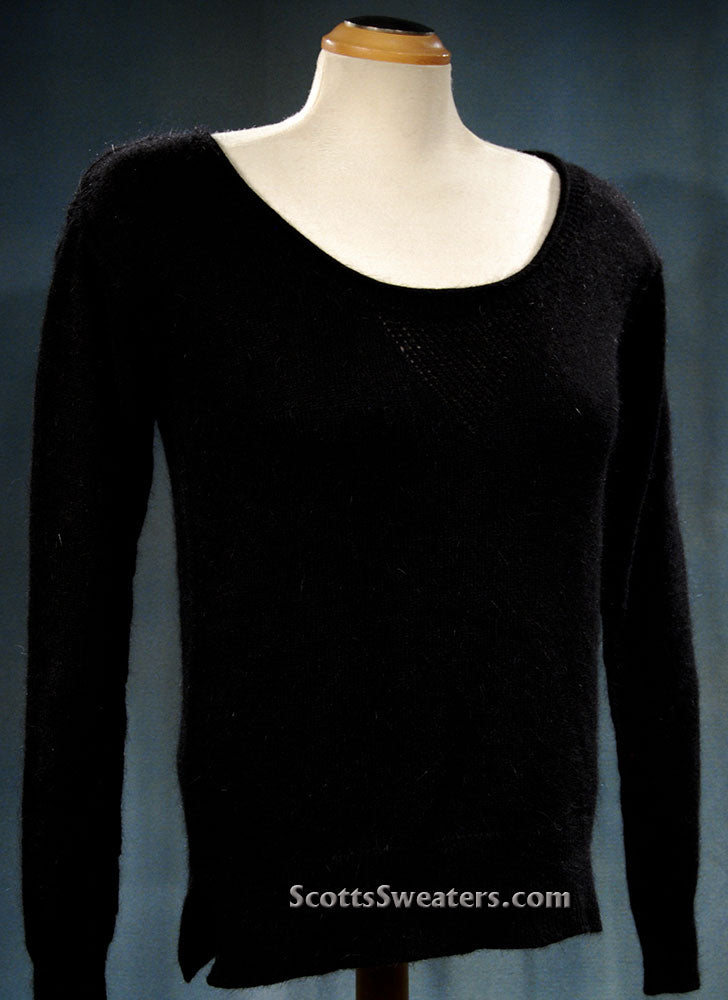 Woman's Angora Scoop Neck Sweater by Moda Intl.