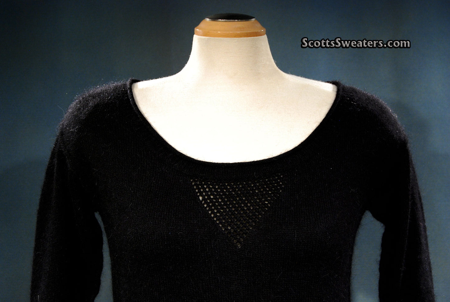 Woman's Angora Scoop Neck Sweater by Moda Intl.