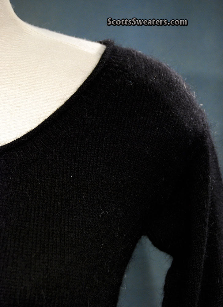 Woman's Angora Scoop Neck Sweater by Moda Intl.