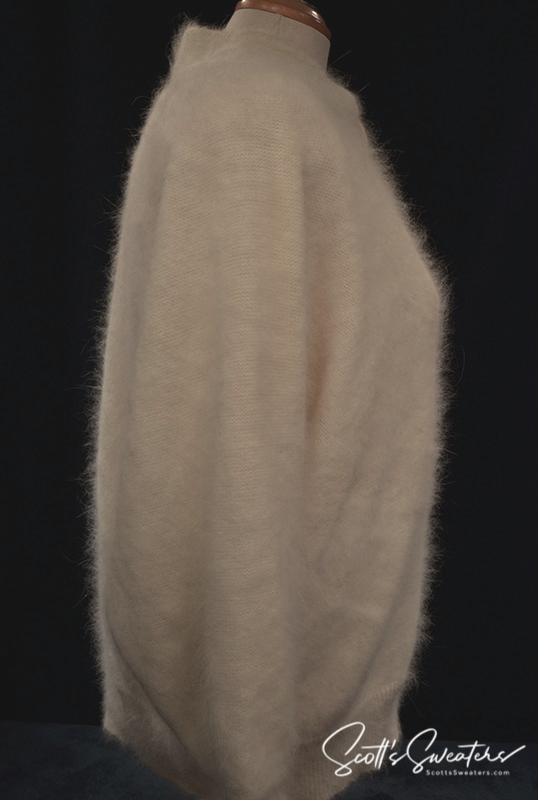 Woman's White Angora Cardigan Sweater by Belldini