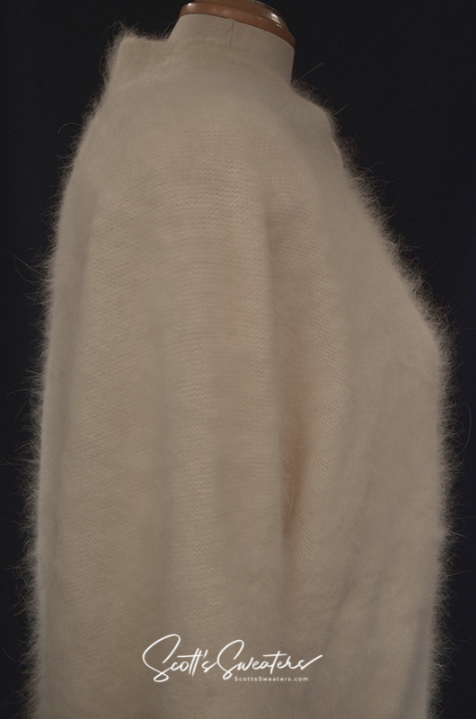 Woman's White Angora Cardigan Sweater by Belldini