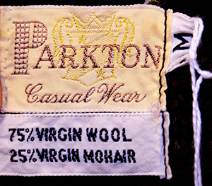 Parkton Casual WearのレトロシャギーアーガイルモヘアVネックセーター[#611-047]