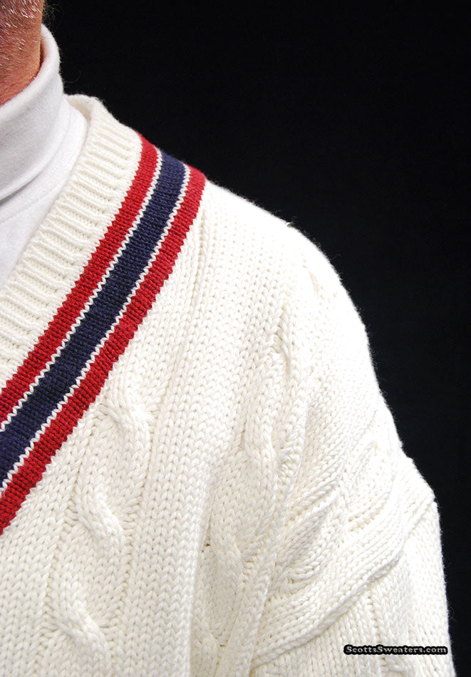 Men's Sporty V-neck Pullover Tennis /Cricket Sweater [#611-048]