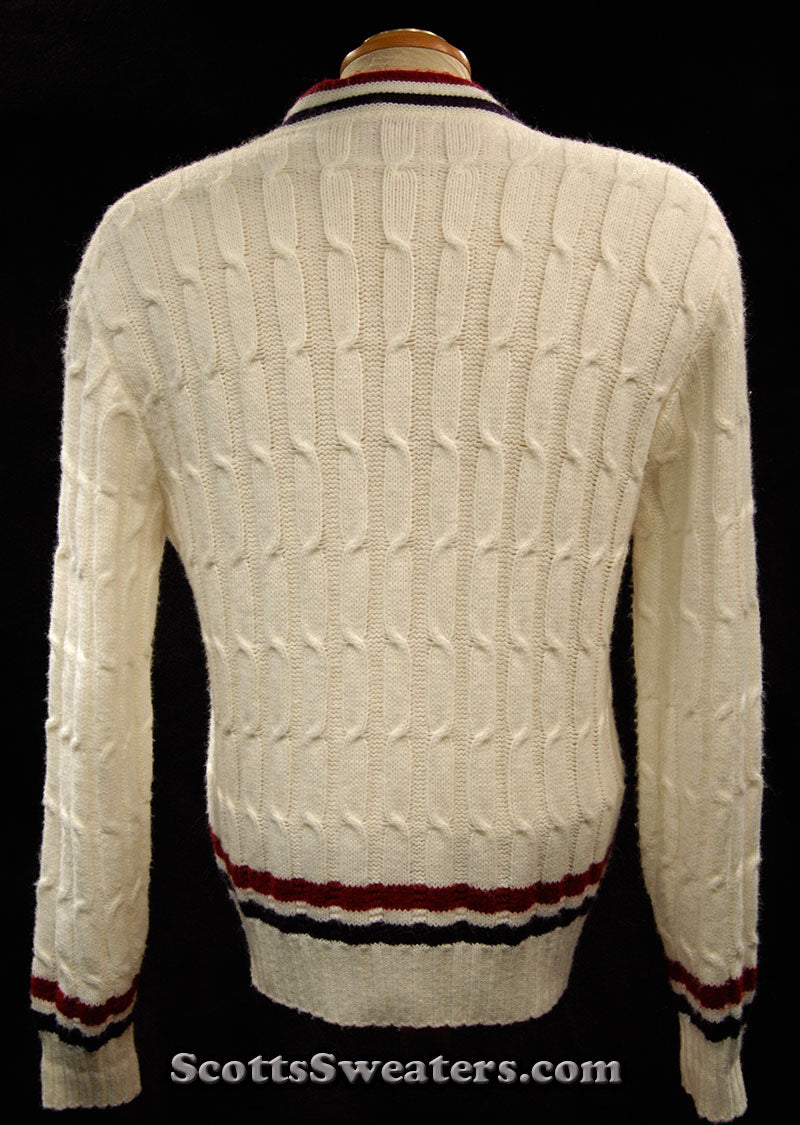 Woman's Retro Cardigan Tennis Sweater [#612-058]