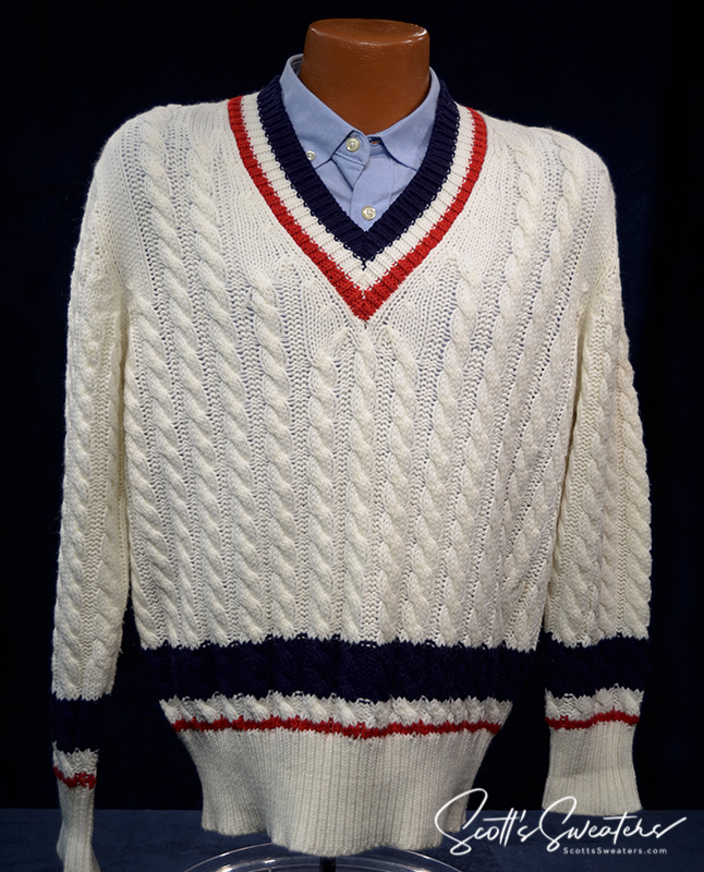 Original Retro Classic Cable-Knit Tennis Sweater [#612-096]