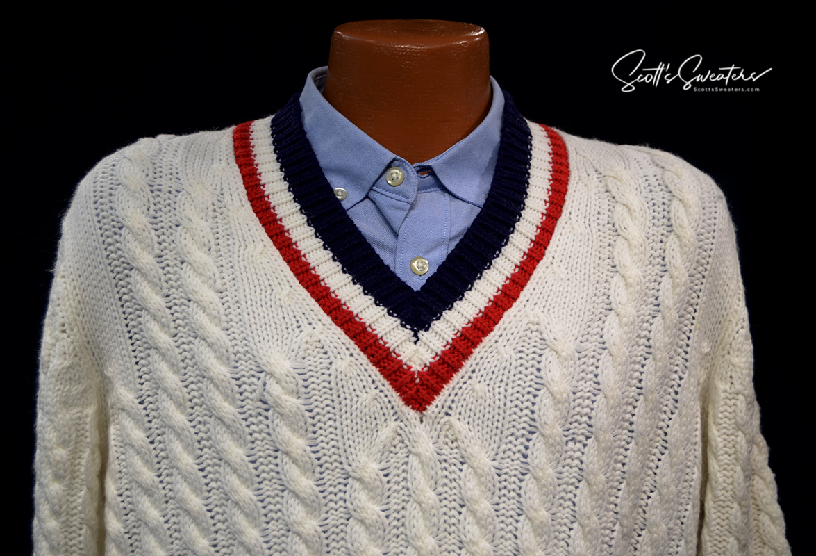 Original Retro Classic Cable-Knit Tennis Sweater [#612-096]