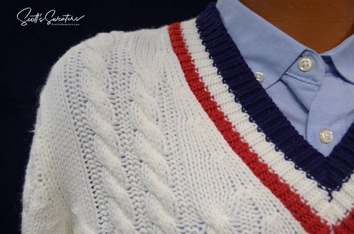 Original Retro Classic Cable-Knit Tennis Sweater [#612-096]