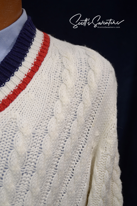 Original Retro Classic Cable-Knit Tennis Sweater [#612-096]