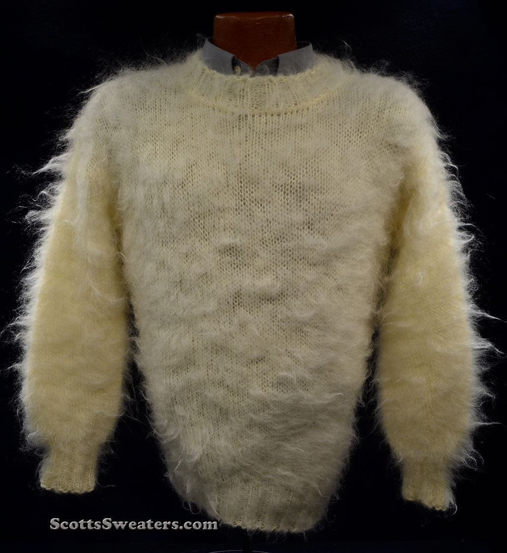 Men's Handknit Mohair Crewneck Sweater [#613-061]