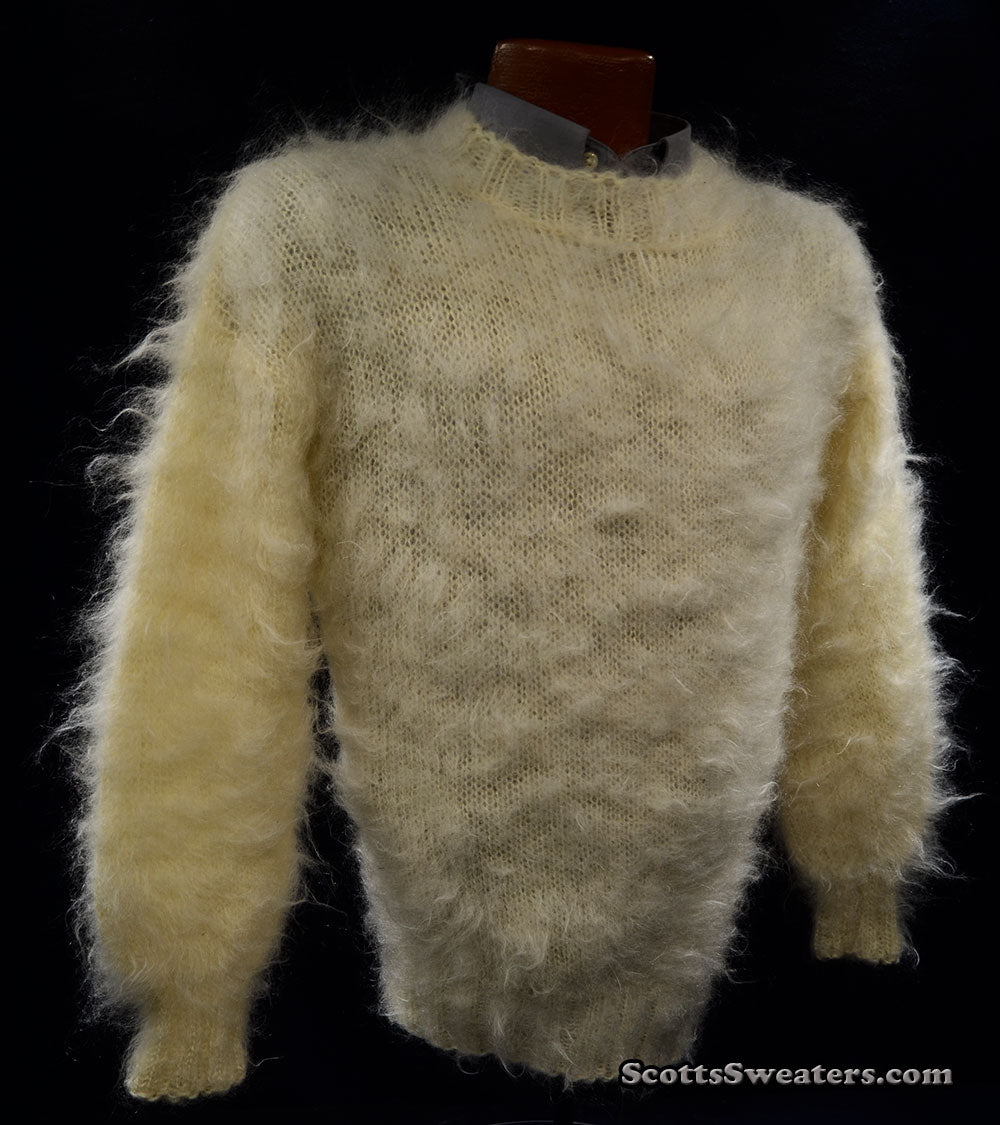 Men's Handknit Mohair Crewneck Sweater [#613-061]