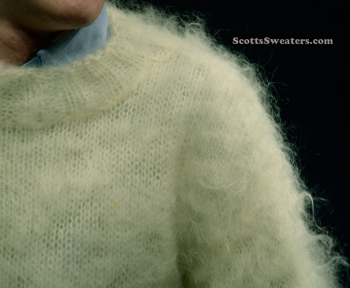 Men's Handknit Mohair Crewneck Sweater [#613-061]