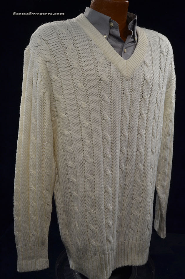 Men's Classic V-neck Pullover Cricket Sweater [#614-099]