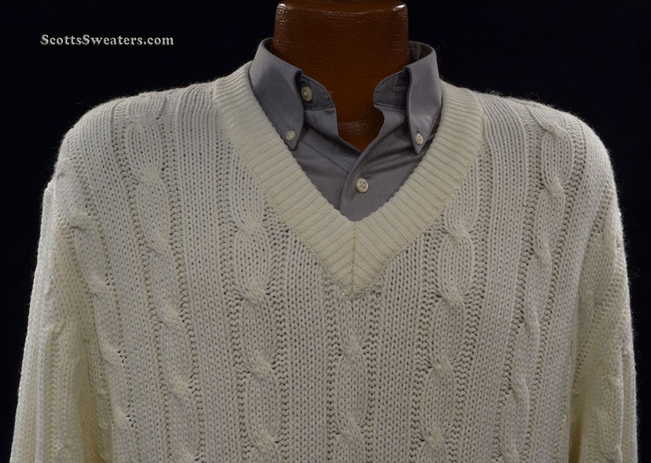 Men's Classic V-neck Pullover Cricket Sweater [#614-099]