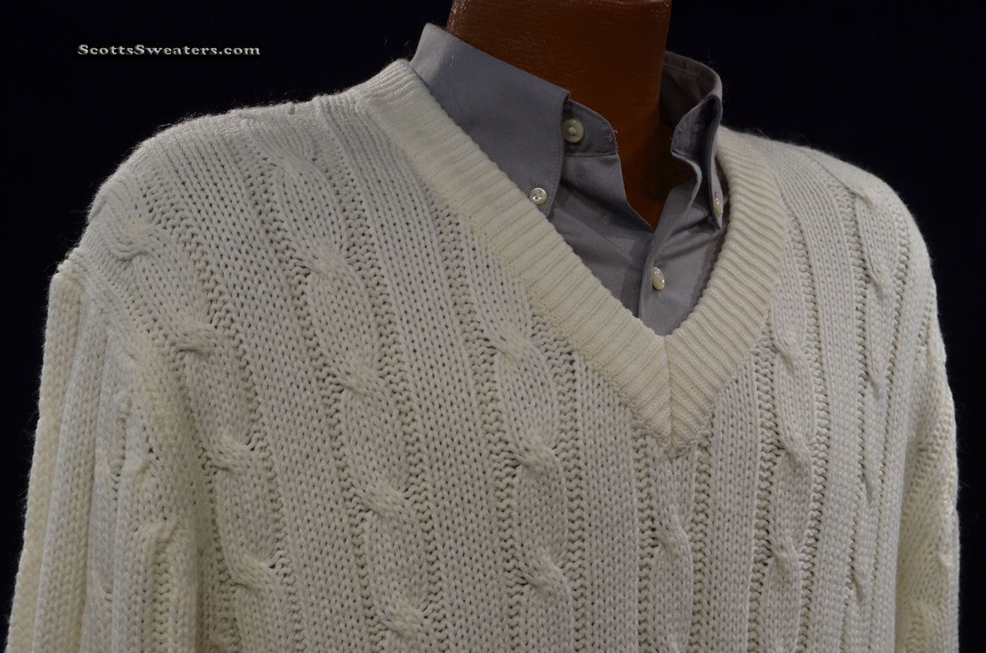 Men's Classic V-neck Pullover Cricket Sweater [#614-099]