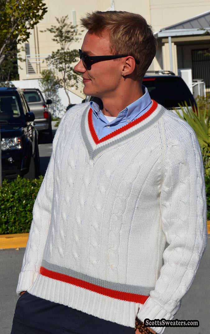 Original Retro Classic Cable-Knit Tennis Sweater [#615-050]