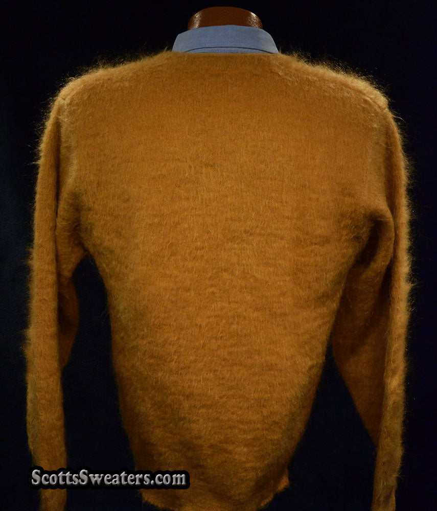 Retro Classic Original Gold Mohair V-Neck Sweater by Higbee's Store for Men 615-066